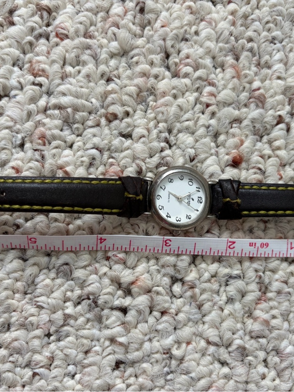Vintage Peyote Bird Watch with Brown Leather Strap